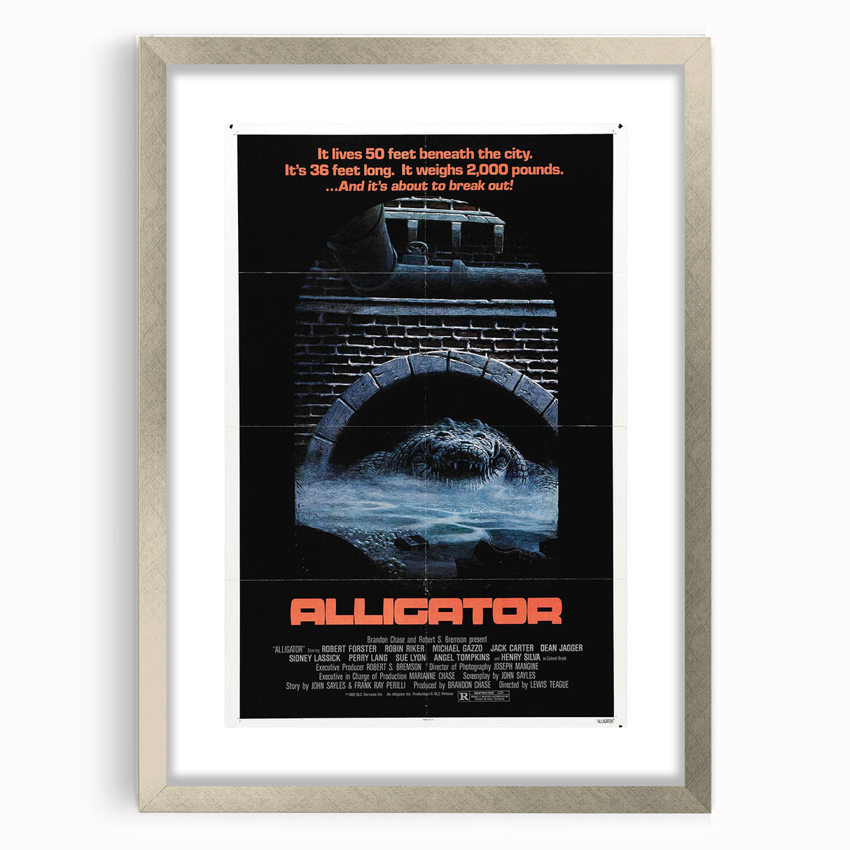 Retro Wall Art – Alligator 1980 Vintage Poster