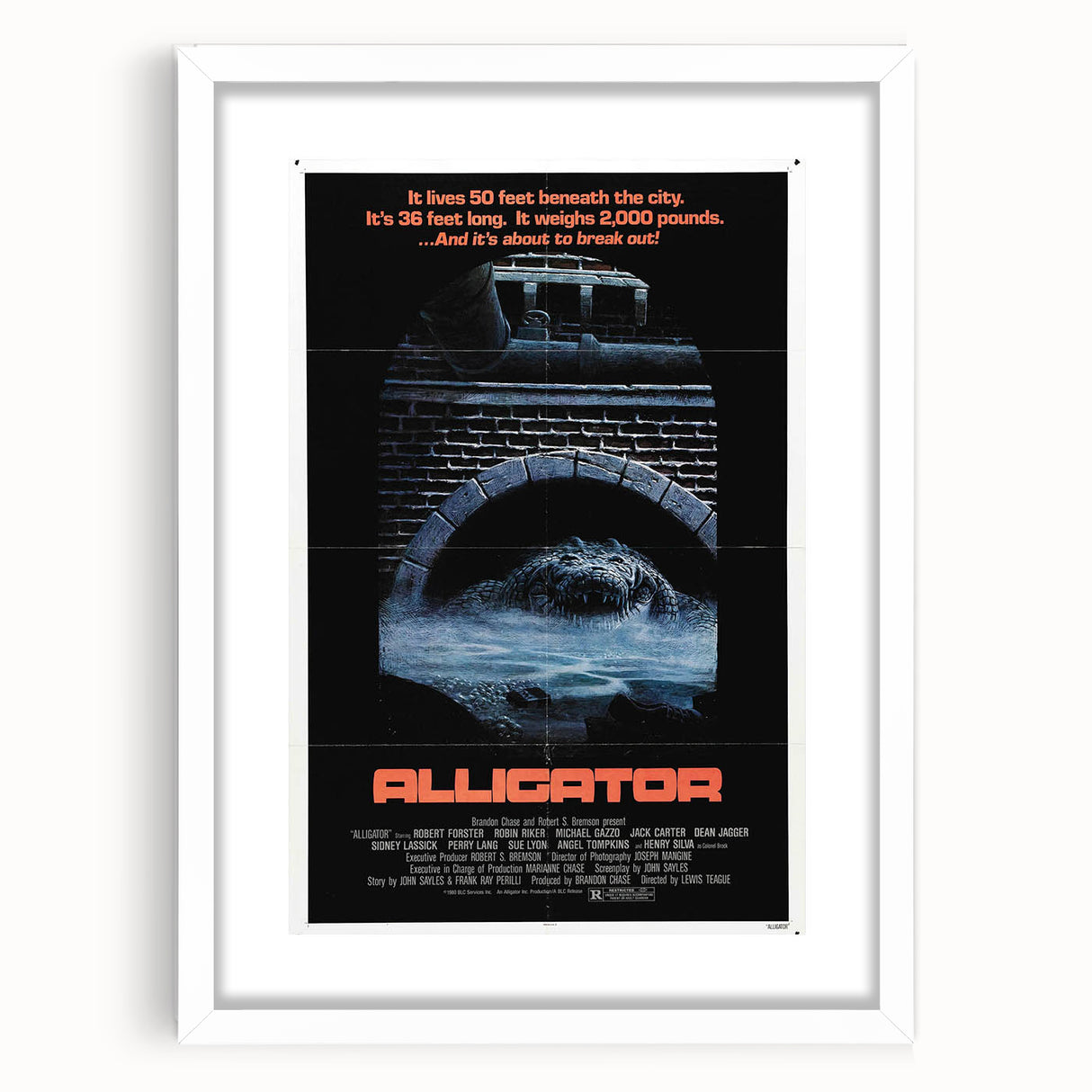 Retro Wall Art – Alligator 1980 Vintage Poster