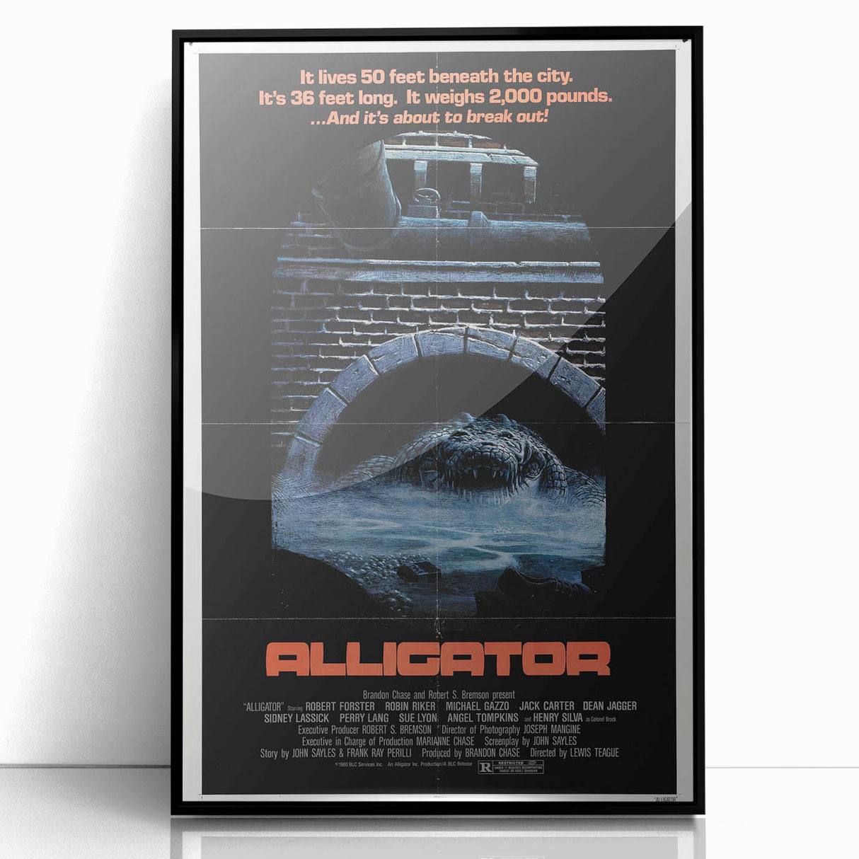 Retro Wall Art – Alligator 1980 Vintage Poster