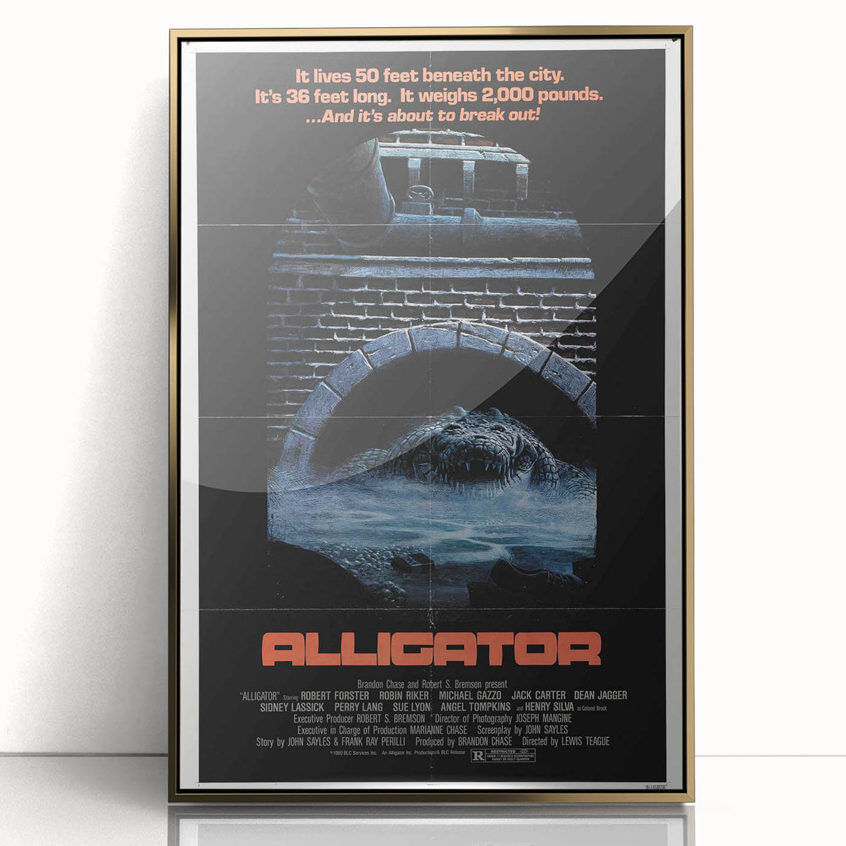 Retro Wall Art – Alligator 1980 Vintage Poster