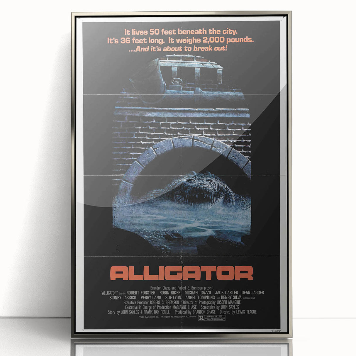 Retro Wall Art – Alligator 1980 Vintage Poster