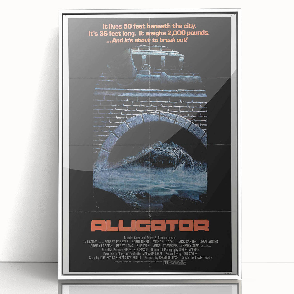 Retro Wall Art – Alligator 1980 Vintage Poster