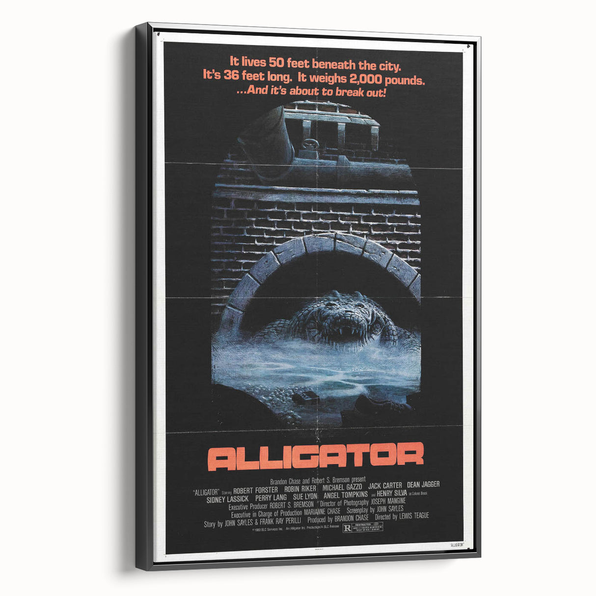 Retro Wall Art – Alligator 1980 Vintage Poster