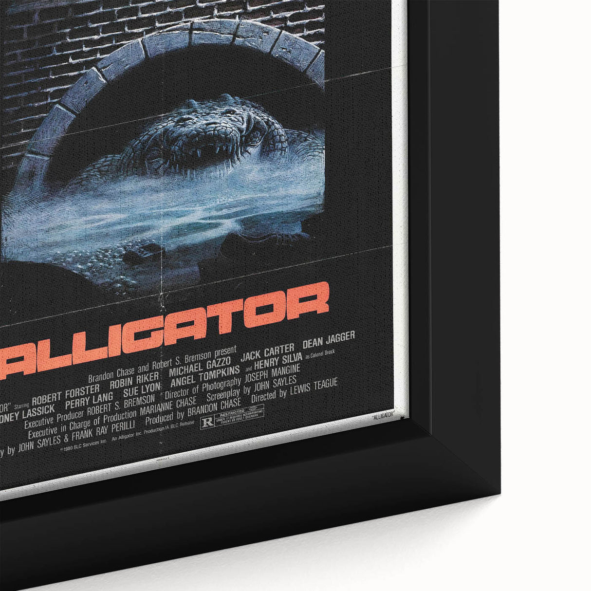 Retro Wall Art – Alligator 1980 Vintage Poster