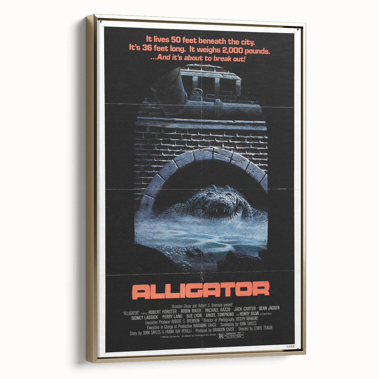 Retro Wall Art – Alligator 1980 Vintage Poster