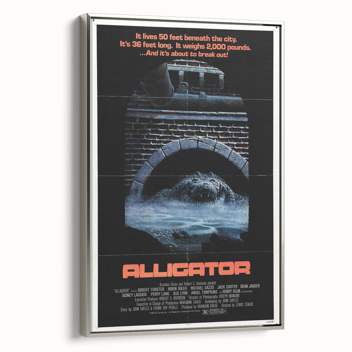 Retro Wall Art – Alligator 1980 Vintage Poster