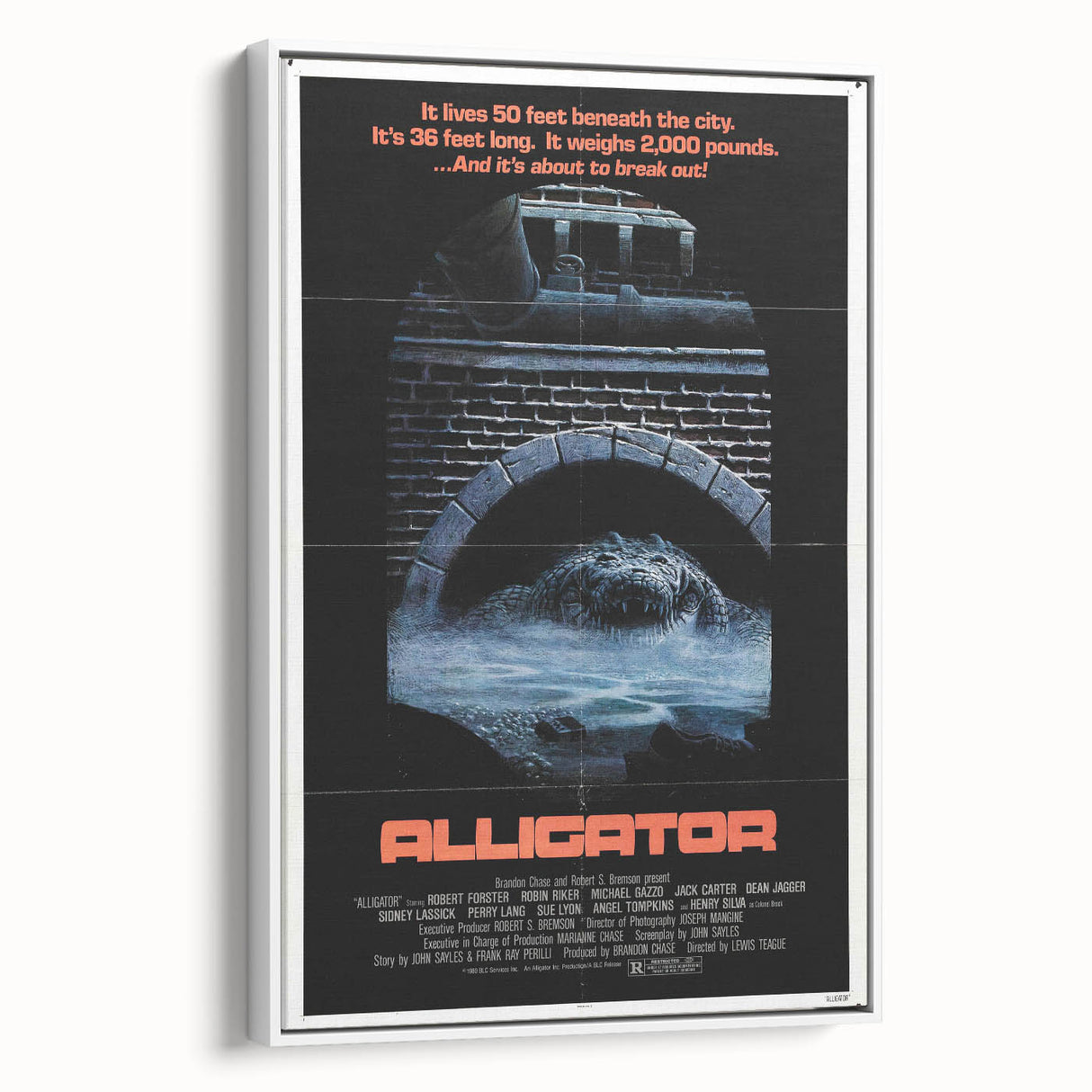 Retro Wall Art – Alligator 1980 Vintage Poster