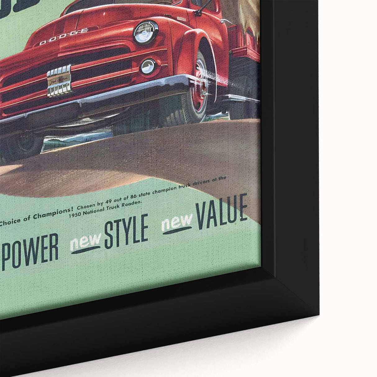Vintage Dodge B-3 Truck Ad – Retro Car Poster for Wall Art