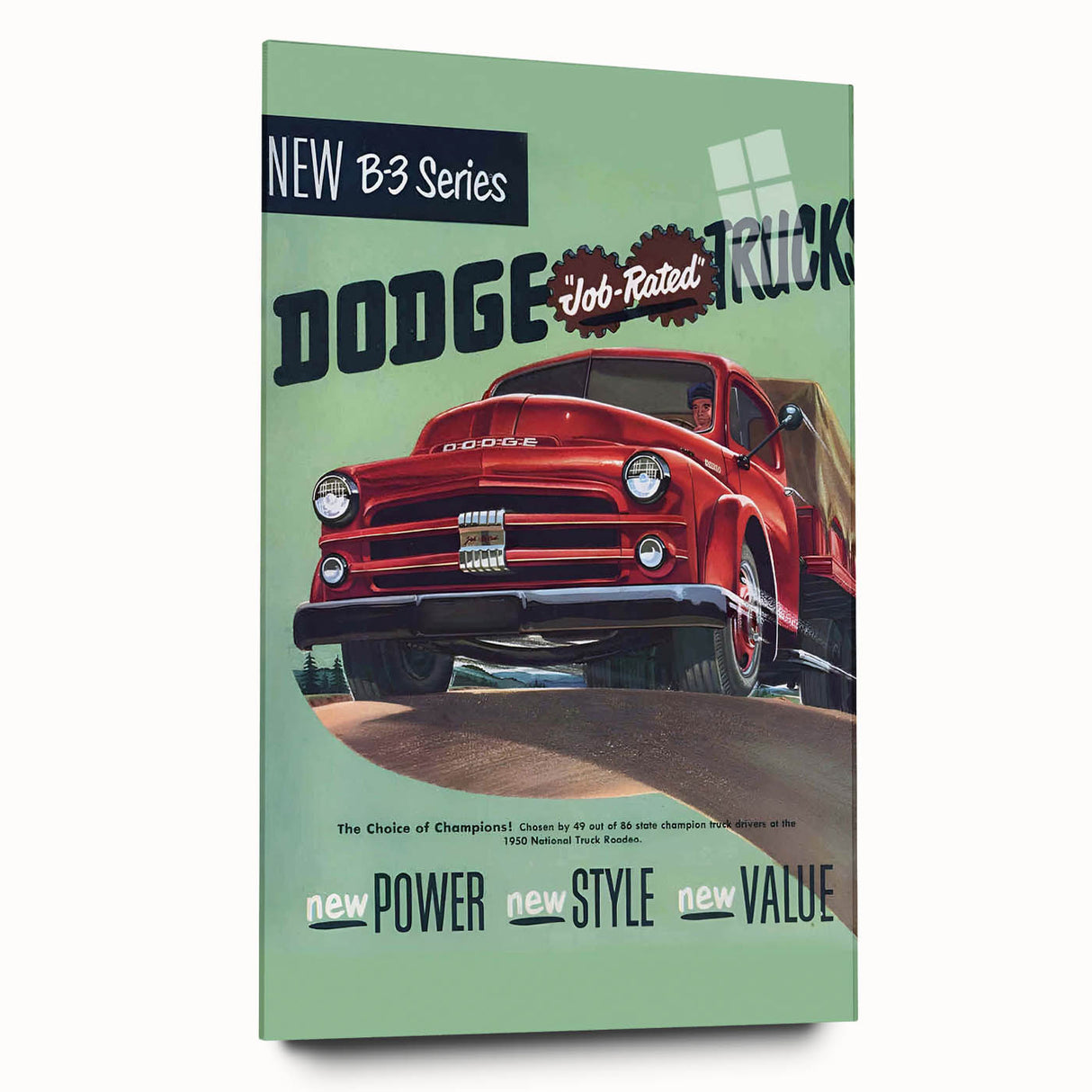 Vintage Dodge B-3 Truck Ad – Retro Car Poster for Wall Art