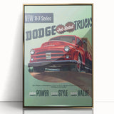 Vintage Dodge B-3 Truck Ad – Retro Car Poster for Wall Art