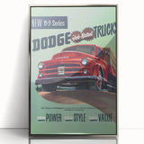 Vintage Dodge B-3 Truck Ad – Retro Car Poster for Wall Art