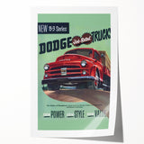 Vintage Dodge B-3 Truck Ad – Retro Car Poster for Wall Art