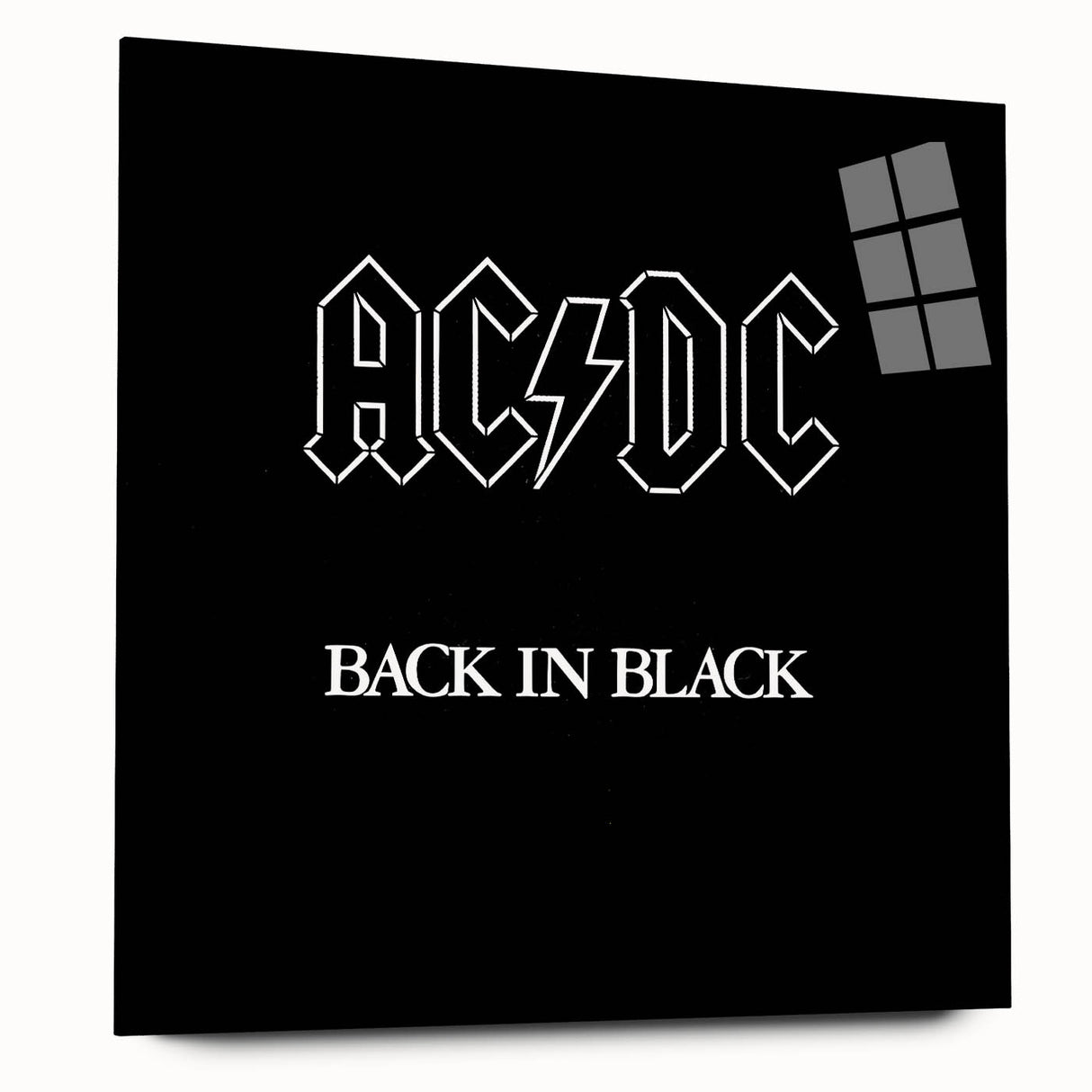 Retro Wall Art – AC/DC Back in Black Album Canvas Print