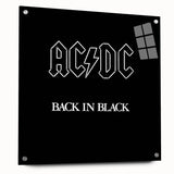 Retro Wall Art – AC/DC Back in Black Album Canvas Print