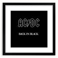 Retro Wall Art – AC/DC Back in Black Album Canvas Print