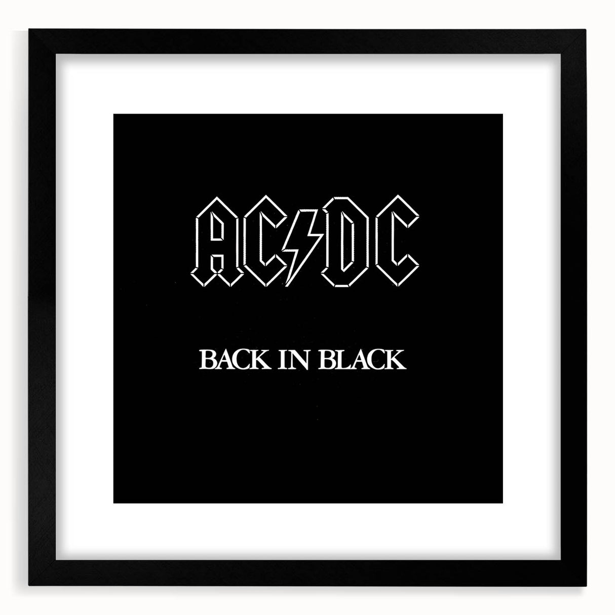 Retro Wall Art – AC/DC Back in Black Album Canvas Print
