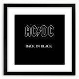 Retro Wall Art – AC/DC Back in Black Album Canvas Print
