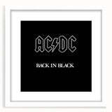 Retro Wall Art – AC/DC Back in Black Album Canvas Print