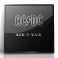 Retro Wall Art – AC/DC Back in Black Album Canvas Print