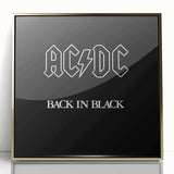 Retro Wall Art – AC/DC Back in Black Album Canvas Print