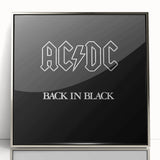 Retro Wall Art – AC/DC Back in Black Album Canvas Print
