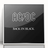 Retro Wall Art – AC/DC Back in Black Album Canvas Print