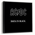 Retro Wall Art – AC/DC Back in Black Album Canvas Print