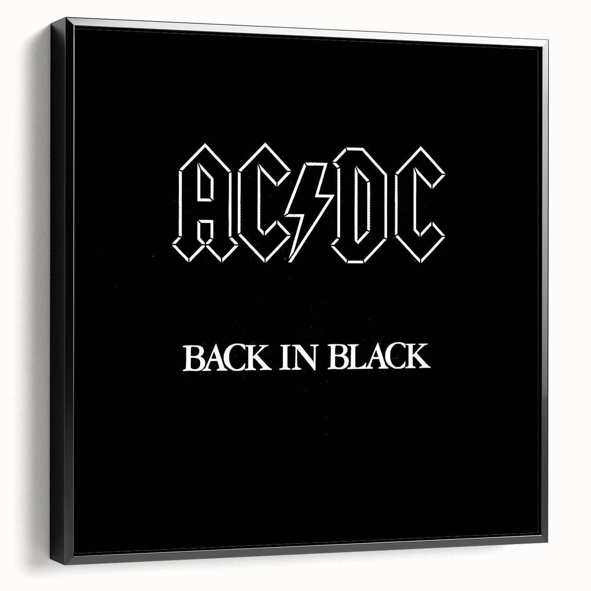 Retro Wall Art – AC/DC Back in Black Album Canvas Print