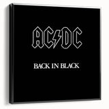 Retro Wall Art – AC/DC Back in Black Album Canvas Print