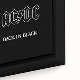 Retro Wall Art – AC/DC Back in Black Album Canvas Print