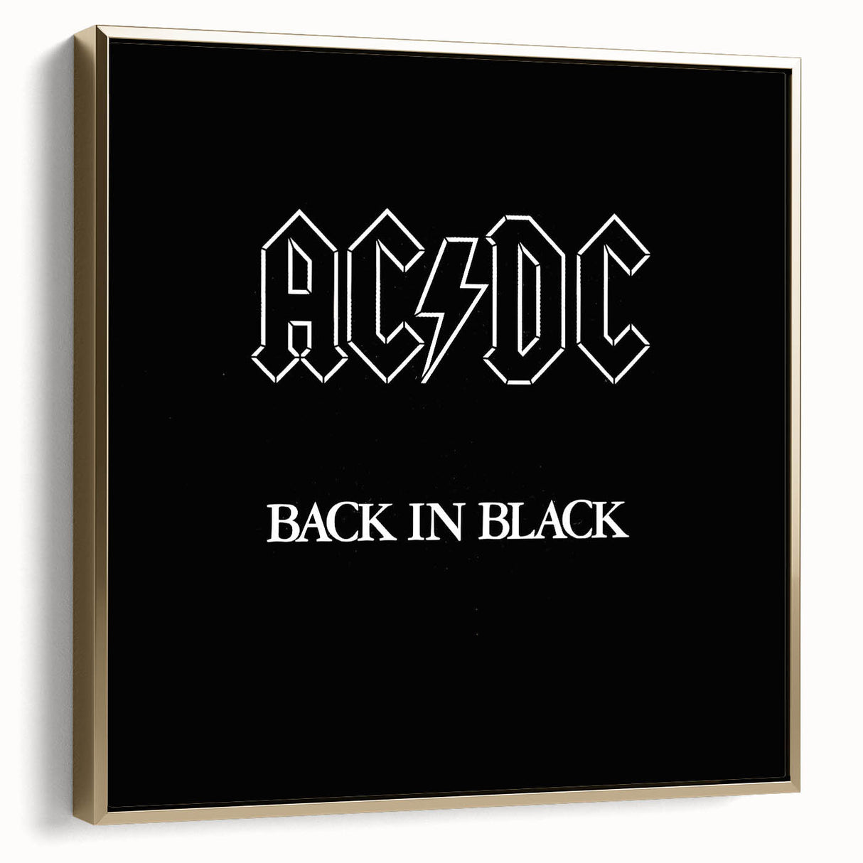Retro Wall Art – AC/DC Back in Black Album Canvas Print