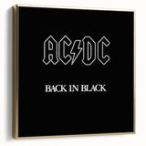 Retro Wall Art – AC/DC Back in Black Album Canvas Print