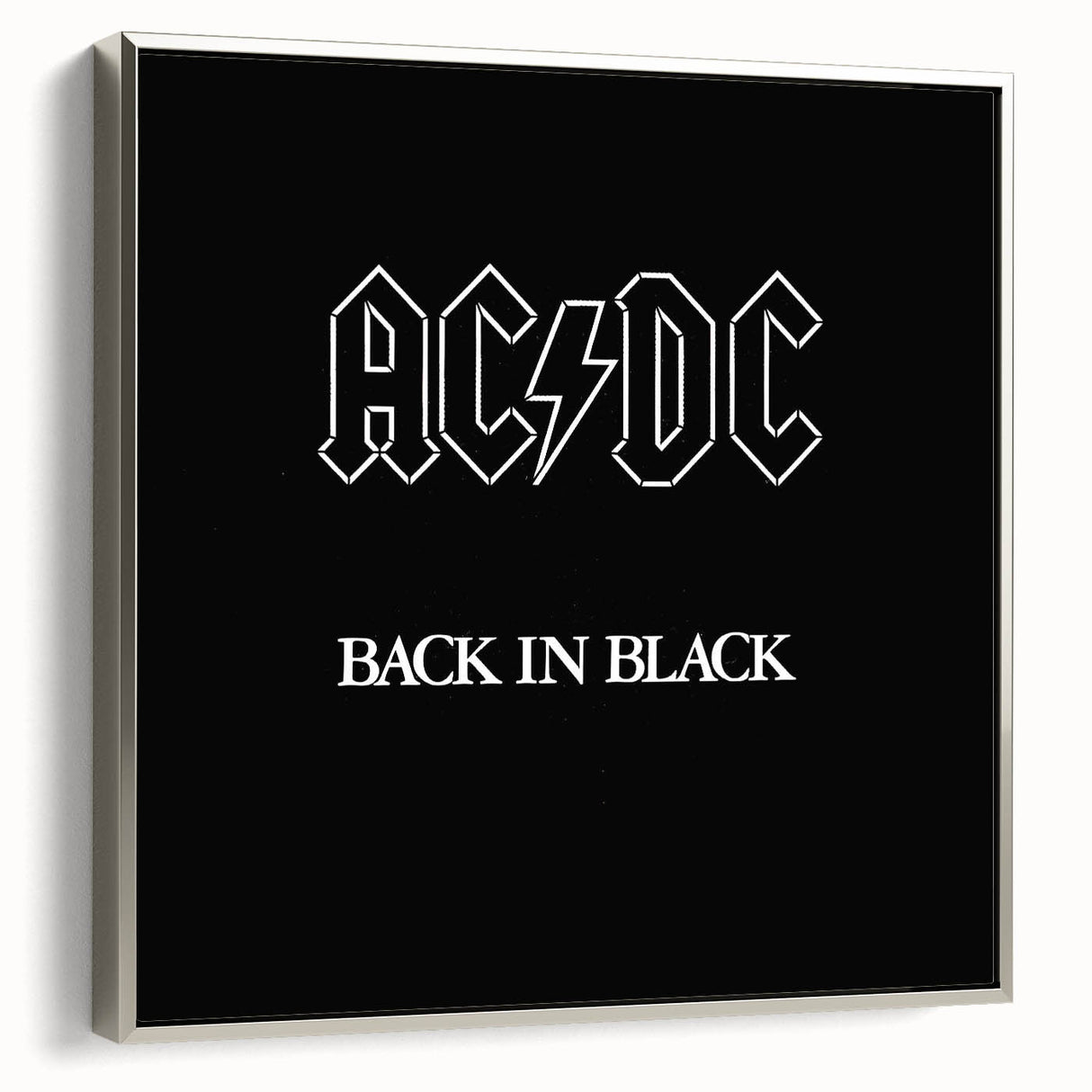 Retro Wall Art – AC/DC Back in Black Album Canvas Print