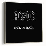 Retro Wall Art – AC/DC Back in Black Album Canvas Print