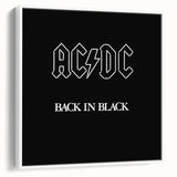 Retro Wall Art – AC/DC Back in Black Album Canvas Print