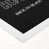 Retro Wall Art – AC/DC Back in Black Album Canvas Print
