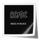 Retro Wall Art – AC/DC Back in Black Album Canvas Print