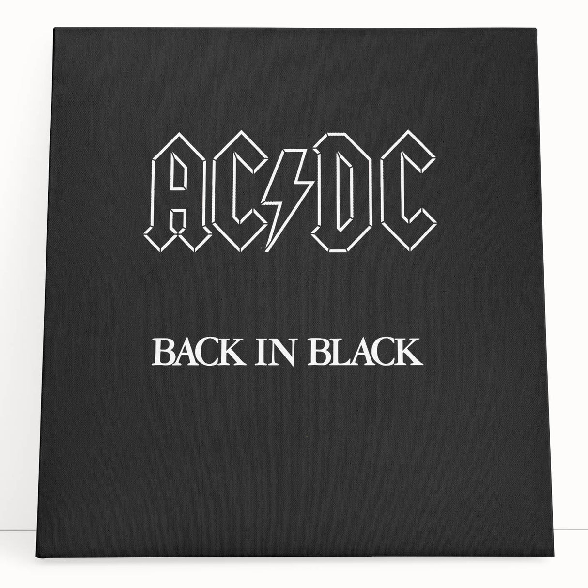 Retro Wall Art – AC/DC Back in Black Album Canvas Print