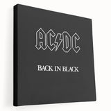 Retro Wall Art – AC/DC Back in Black Album Canvas Print