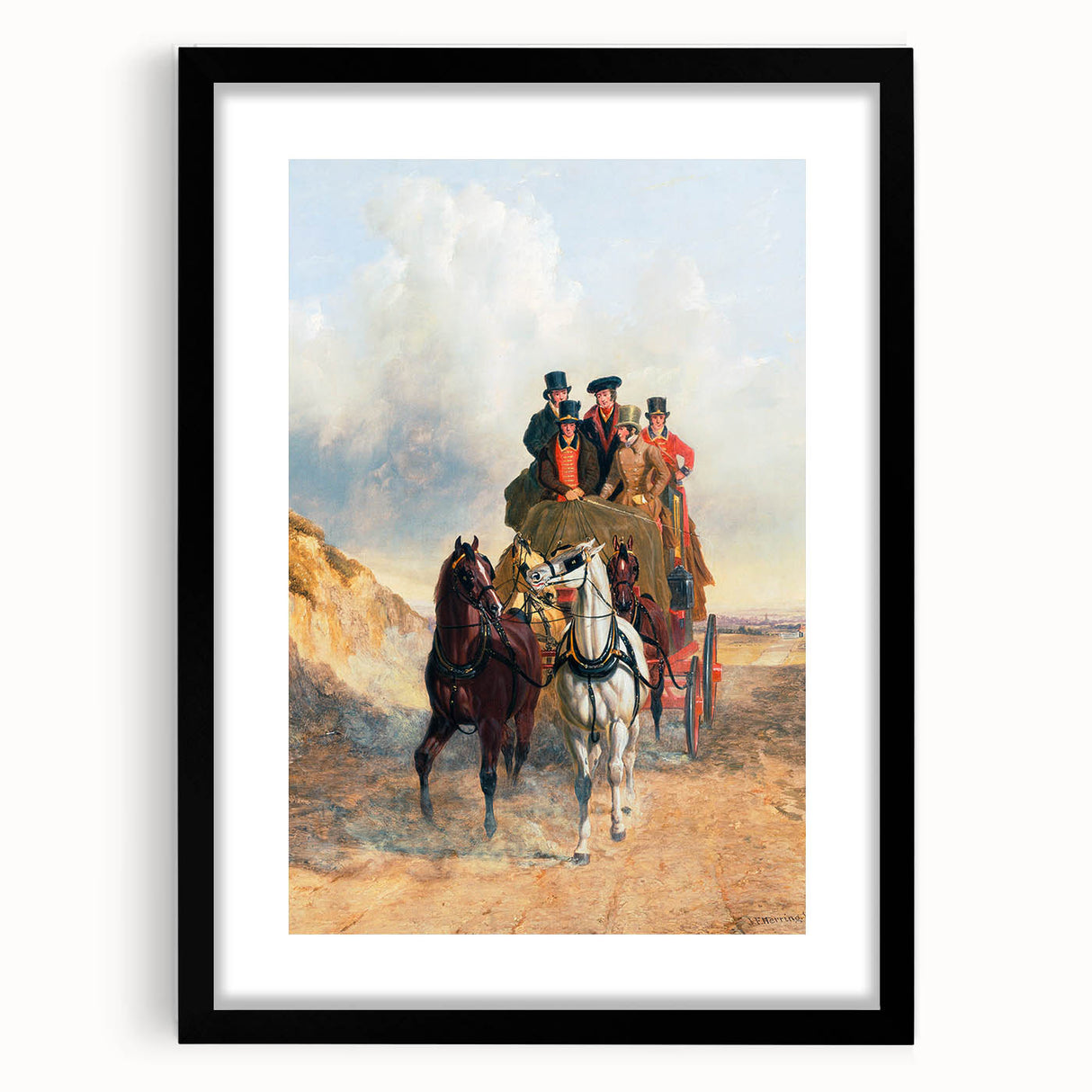 Realism Art Print – The Royal Mail Coach on the Road | Classic British Art