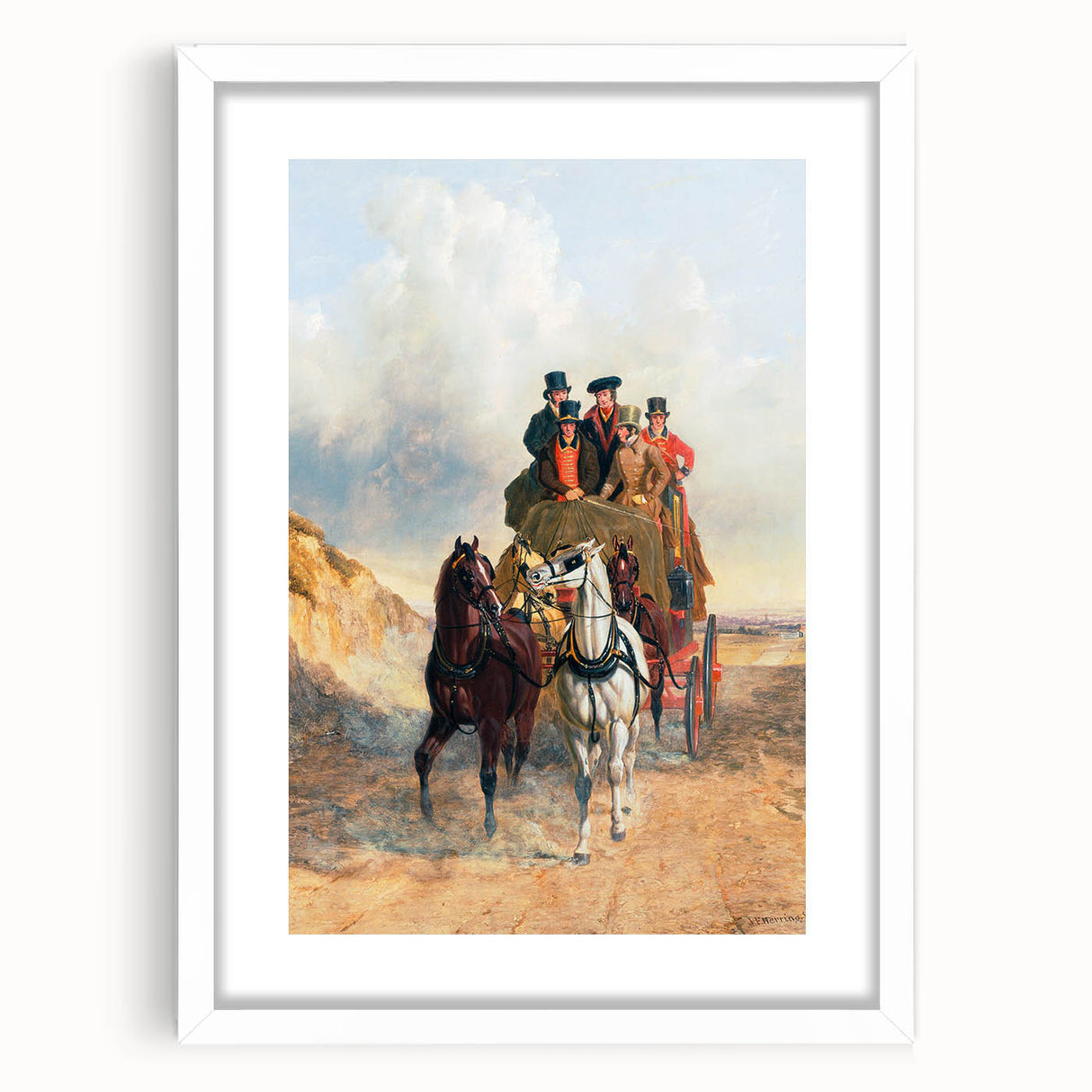 Realism Art Print – The Royal Mail Coach on the Road | Classic British Art