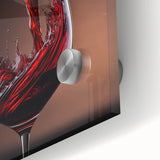 Swirling Wine Elegance - Canvas Art for Kitchen & Dining