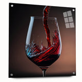 Swirling Wine Elegance - Canvas Art for Kitchen & Dining