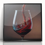Swirling Wine Elegance - Canvas Art for Kitchen & Dining