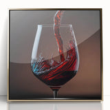 Swirling Wine Elegance - Canvas Art for Kitchen & Dining