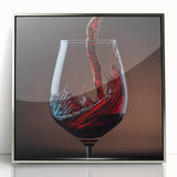 Swirling Wine Elegance - Canvas Art for Kitchen & Dining