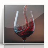 Swirling Wine Elegance - Canvas Art for Kitchen & Dining