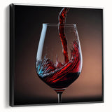 Swirling Wine Elegance - Canvas Art for Kitchen & Dining