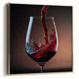 Swirling Wine Elegance - Canvas Art for Kitchen & Dining