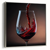 Swirling Wine Elegance - Canvas Art for Kitchen & Dining